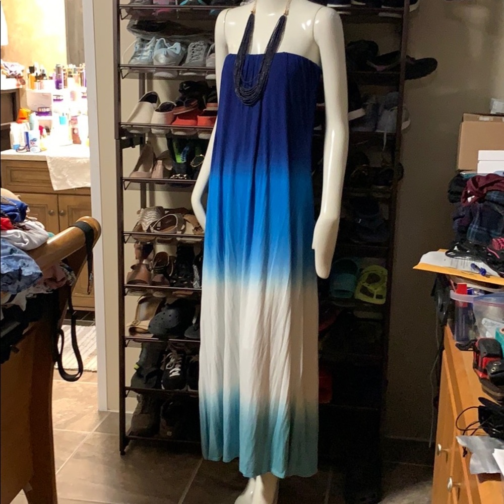 Colleen Lopez Strapless Maxi Dress L